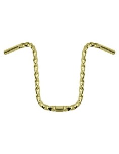 U Square Twisted Handlebar 15 25.4mm Gold.